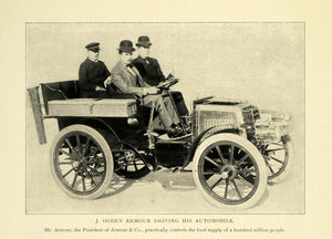 1905 Print J. Ogden Armour Driving Antique Automobile Chicago Meatpacking EM2