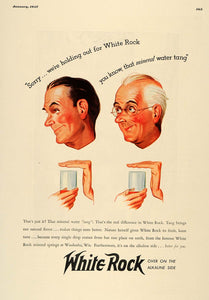 1937 Ad White Rock Mineral Water Alkaline Springs Drink - ORIGINAL ESQ1