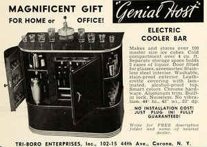 1949 Ad Cooler Bar Genial Host Tri-Boro Enterprises Inc - ORIGINAL ESQ4