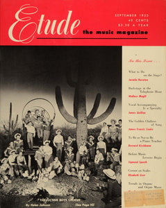 1952 Cover The Etude Music Tucson Boys Chorus Cactus - ORIGINAL ET1