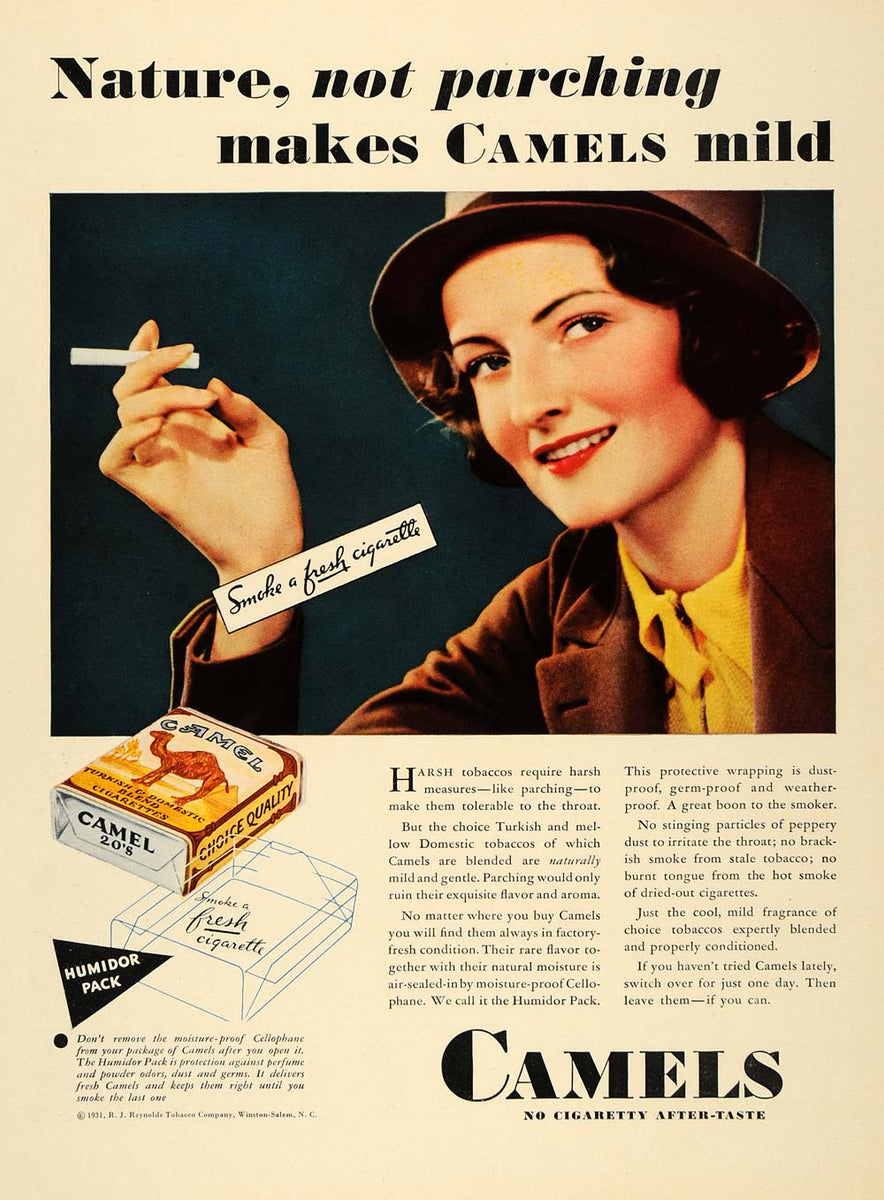 1931 Ad Camel Turkish Domestic Blend Cigarettes Pack - ORIGINAL ADVERT ...