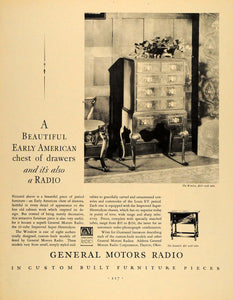 1931 Ad General Motors Radio Vintage Console Commodes - ORIGINAL ADVERTISING F1A