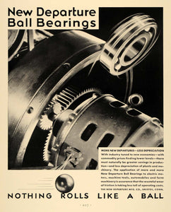 1931 Ad New Departure MFC Ball Bearings Cars Automobile - ORIGINAL F1A