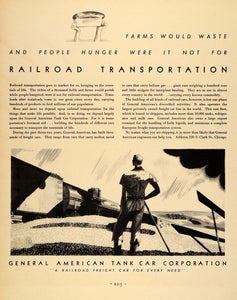 1931 Ad General American Tank Car Railroad Transport - ORIGINAL ADVERTISING F1A