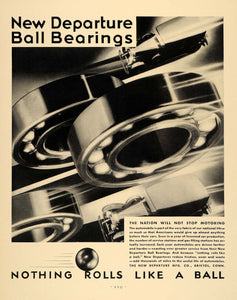 1931 Ad New Departure Ball Bearings Bristol Connecticut - ORIGINAL F1A