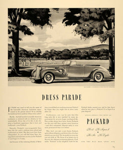 1938 Ad Packard 12 Convertible Victoria Marching Band - ORIGINAL ADVERTISING F2A