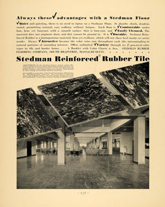 1930 Ad Stedman Reinforced Rubber Tile Jewel Tea Floor - ORIGINAL F3A