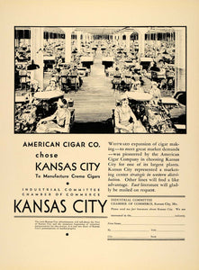 1932 Ad Industrial Chamber Commerce Kansas City Cigar - ORIGINAL ADVERTISING F5A