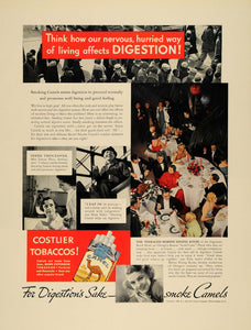 1936 Ad Camel Cigarettes Tobacco Digestion Flinn Fisher - ORIGINAL F5A