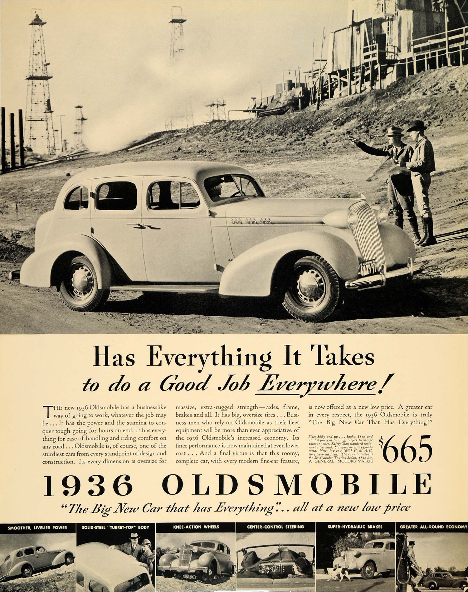 1936 Ad Oldsmobile Vintage Motor Vehicle Turret Top Car - ORIGINAL F5A