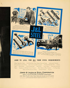 1936 Ad Jones Laughlin Steel Metal Bessemer Screw - ORIGINAL ADVERTISING F5A