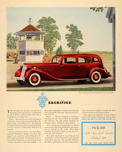 1936 Ad Packard Twelve Limousine Proving Grounds Car - ORIGINAL ADVERTISING F6A