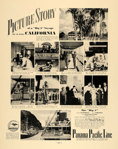 1936 Ad Panama Pacific Line California Sunshine Route - ORIGINAL ADVERTISING F6A