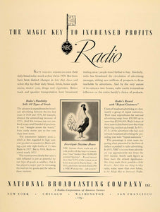 1936 Ad Radio NBC Magic Key Broadcast Chicken RCA Goods - ORIGINAL F6A