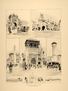 1896 Chicago Fair Tunisia Vienna Cairo Soudanese Fenn - ORIGINAL HISTORIC FAI10