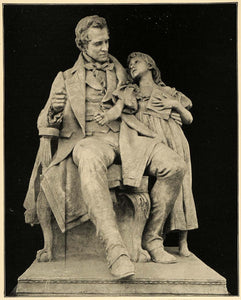 1893 Chicago World's Fair Statue Thomas Gallaudet Print ORIGINAL HISTORIC IMAGE