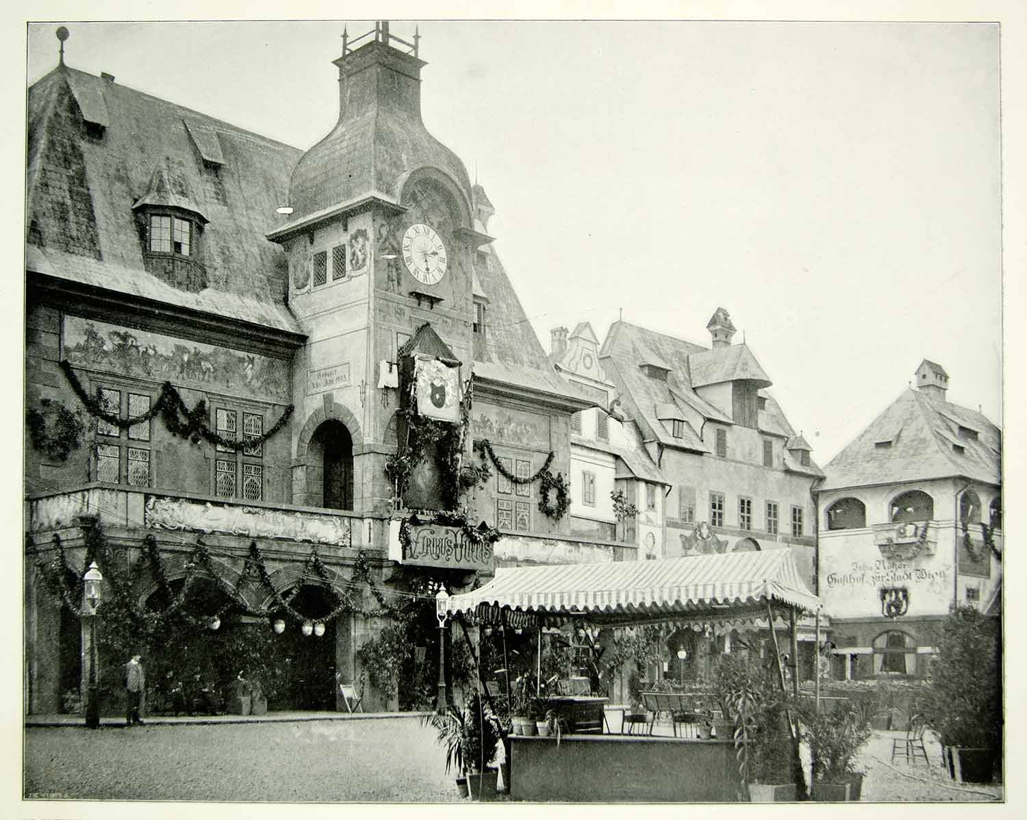 1893 Print Chicago World's Fair Old Vienna Plaisance - ORIGINAL HISTOR –  Period Paper Historic Art LLC