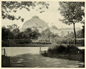 1893 Print Chicago World's Fair Great Dome Architecture ORIGINAL HISTORIC FAR1