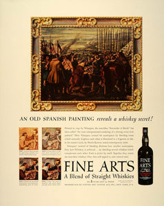 1941 Ad Fine Arts Whiskey Velazquez Surrender of Breda - ORIGINAL FT6