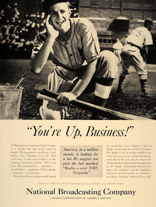 1937 Ad NBC National Broadcasting Co. Radio Baseball - ORIGINAL ADVERTISING FT8