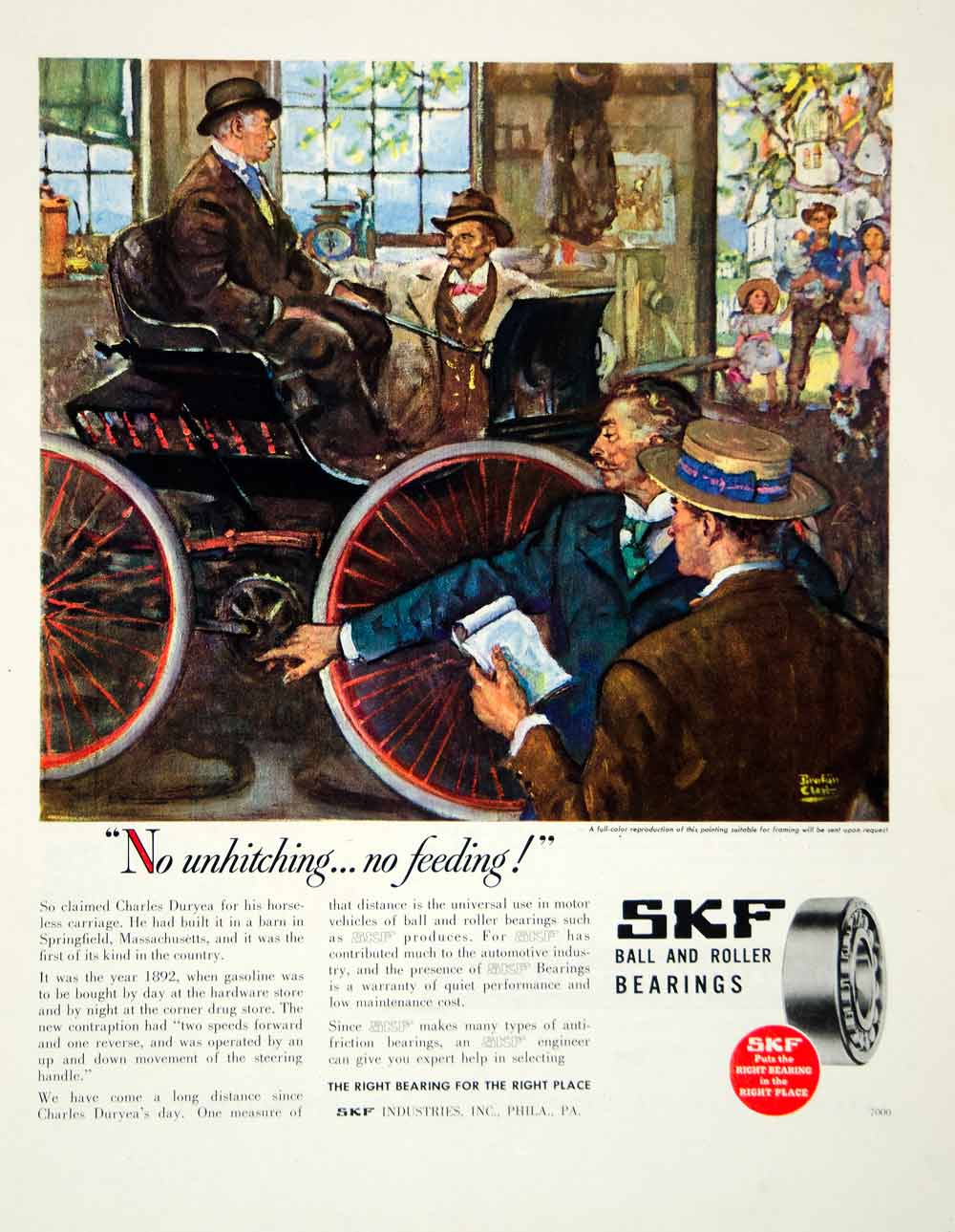 1946 Ad SKF Ball Roller Bearings Car Philadelphia Automobile Vehicle Store FTM1