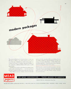 1946 Ad Mead Paper Packages Abstract Matthew Leibowitz Industrial New York FTM1