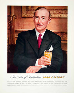 1947 Ad Lord Calvert Paul Lukas Academy Award Winner Whisky Whiskey Portrait FTM