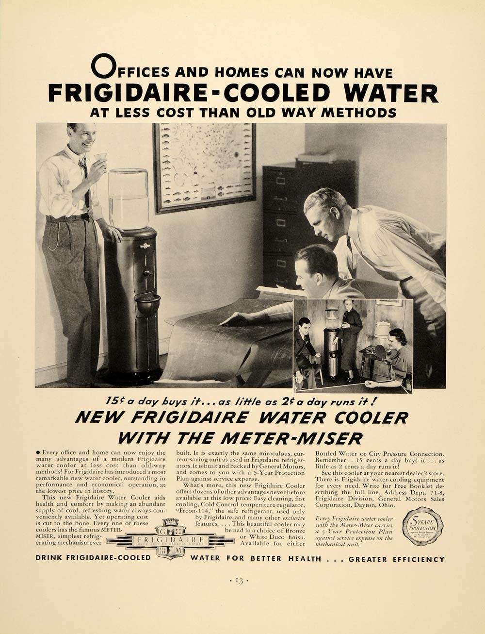 Vintage Lennox Print Paper Advertisement Flyer 1950s Cooling Unit