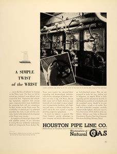 1939 Ad Houston Pipe Line Natural Gas Company Texas Oil - ORIGINAL FTT9