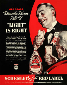 1939 Ad Schenley's Light Red Label Whiskey Alcohol - ORIGINAL ADVERTISING FTT9