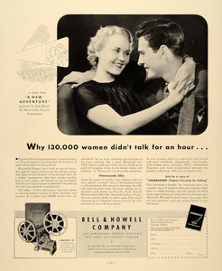 1937 Ad Bell Howell Filmosound Theatre Projector Handy - ORIGINAL FTT9