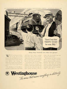 1938 Ad Westinghouse Billy Train Rail Station Operator - ORIGINAL FTT9