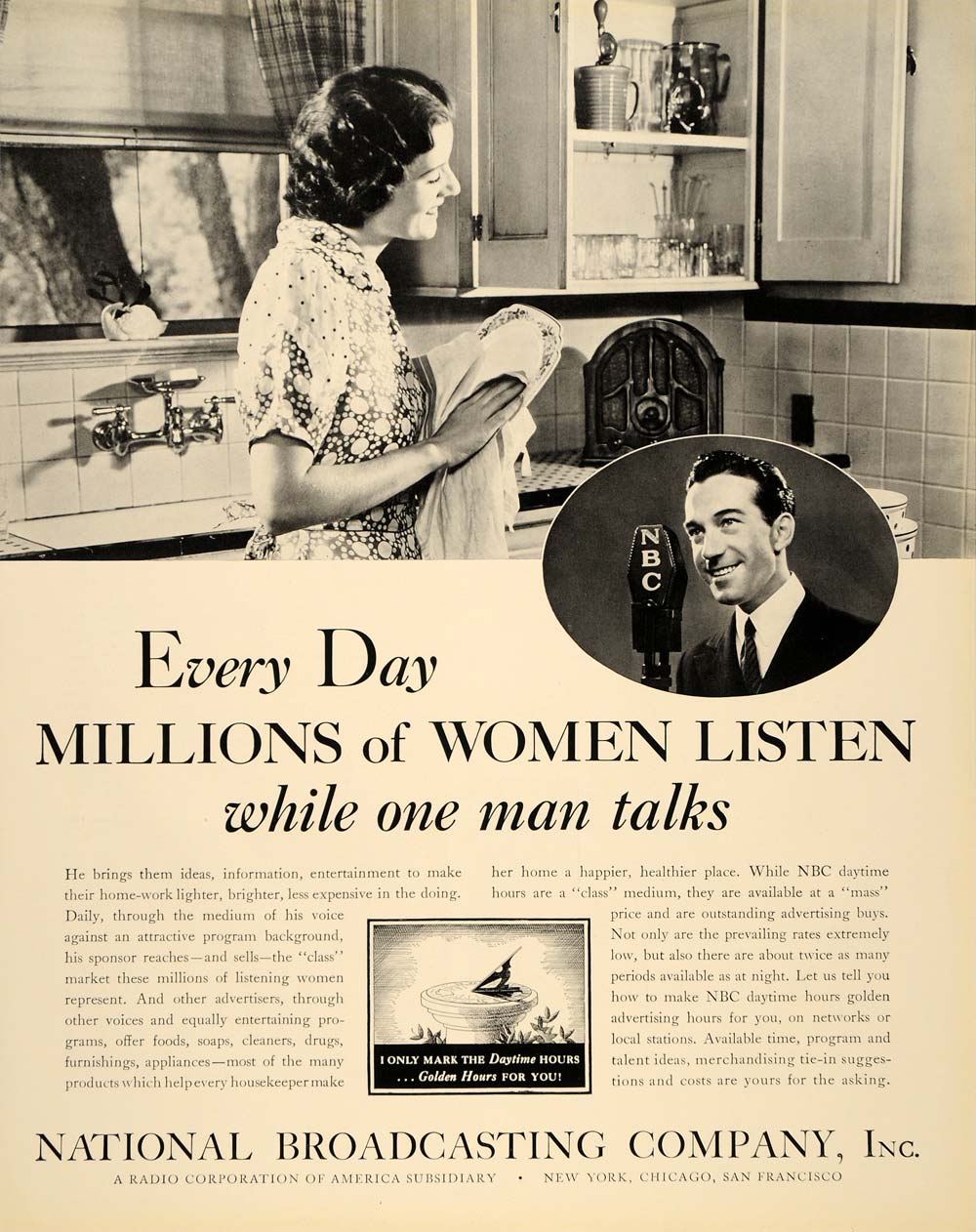 1934 Ad National Broadcasting Radio Advertisers NBC - ORIGINAL ADVERTI ...