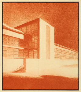 1930 Print Toledo Scale Factory Building Architecture - ORIGINAL FTZ1