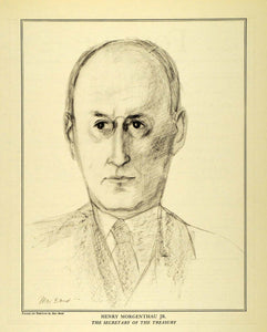 1934 Print Portrait Henry Morgenthau Jr Secretary Treasury Max Band FZ3