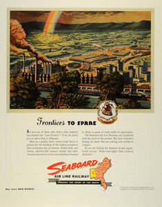 1945 Ad Seaboard Air Line Railway Industrial Alabama Frontier WWII War FZ8