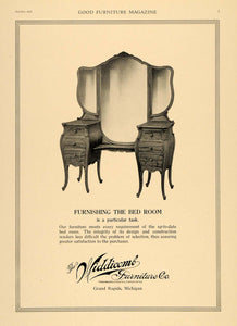 1919 Ad Widdicomb Furniture Bedroom Mirror Dresser - ORIGINAL ADVERTISING GF1