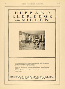 1919 Ad Hubbard Eldredge Miller Living Room Furniture - ORIGINAL ADVERTISING GF1