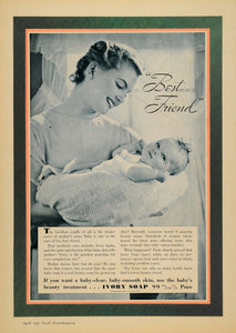 1937 Ad Ivory Soap Mother Baby Smooth Skin Bath Blanket - ORIGINAL GH1