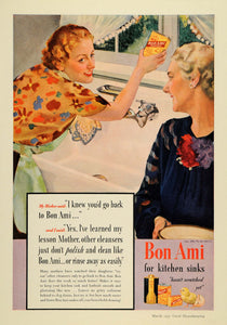 1937 Ad Bon Ami Cleansing Powder Polish Kitchen Bath - ORIGINAL ADVERTISING GH1