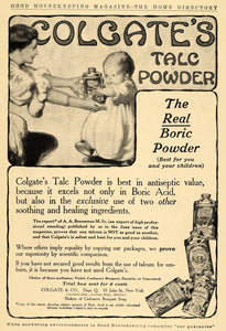 1910 Ad Colgate's Cashmere Bouquet Talc Powder Baby - ORIGINAL ADVERTISING GH2