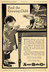 1913 Ad Armour & Co. Bouillon Cubes Soups Children - ORIGINAL ADVERTISING GH3