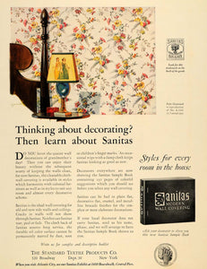 1928 Ad Standard Textile Sanitas Wall Coverings Decor - ORIGINAL GHB1