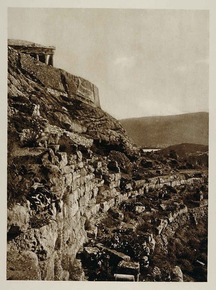 1928 Odeion Odeum Amphitheatre Acropolis Greece Greek - ORIGINAL GRC2