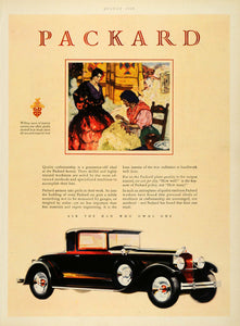 1929 Ad Packard Automobile Car Lace Fabric Vehicle Fashion Factory Motor HB2