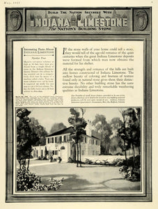 1925 Ad Indiana Limestone Bedford Indiana Home Building - ORIGINAL HG1