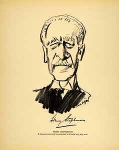 1938 Henry Stephenson English Actor Henry Major Litho. - ORIGINAL HOL1