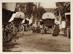 c1930 Market Carts Wagon Zeeland Holland Photogravure - ORIGINAL PHOTOGRAVURE