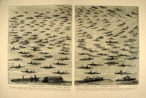 1936 French Fleet Navy Ships Albert Sebille B/W Print ORIGINAL HISTORIC ILL2