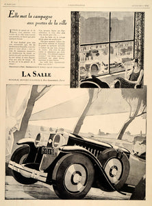 1928 Ad French Cars La Salle General Motors Automobiles - ORIGINAL ILL3